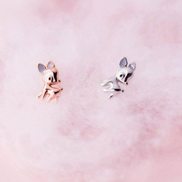 Bambi Deer Stud Earrings - Picture 5 of 5